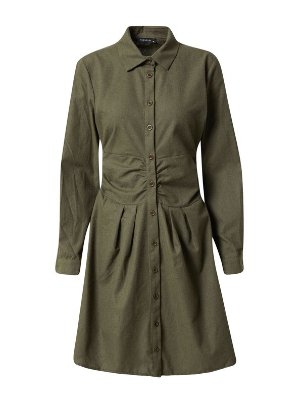 Trendyol Trendyol Рокля тип риза  каки