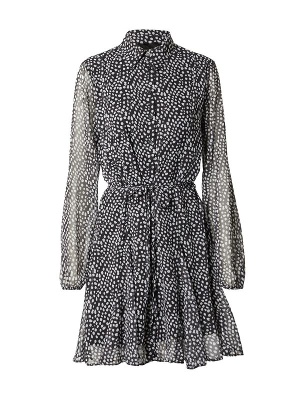 Trendyol Trendyol Рокля тип риза  светлосиво / черно