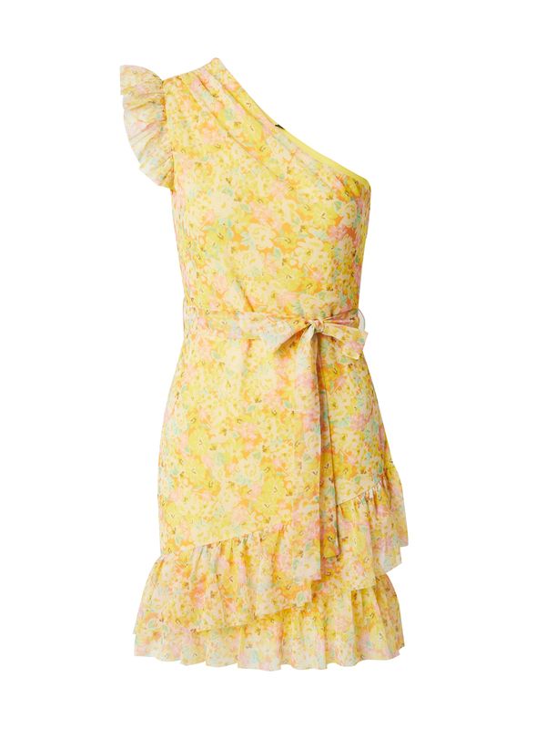 Trendyol Trendyol Рокля за коктейл  жълто / зелено / оранжево / бледорозово