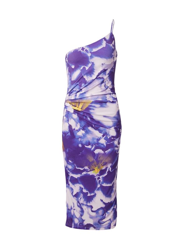 Trendyol Trendyol Рокля  златистожълто / лилав / виолетов / бял памук