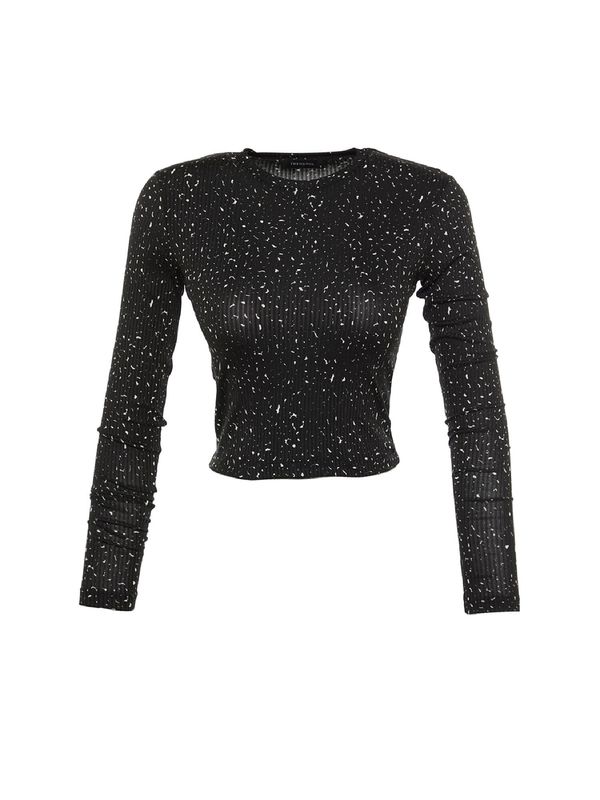 Trendyol Trendyol Тениска  черно / бяло