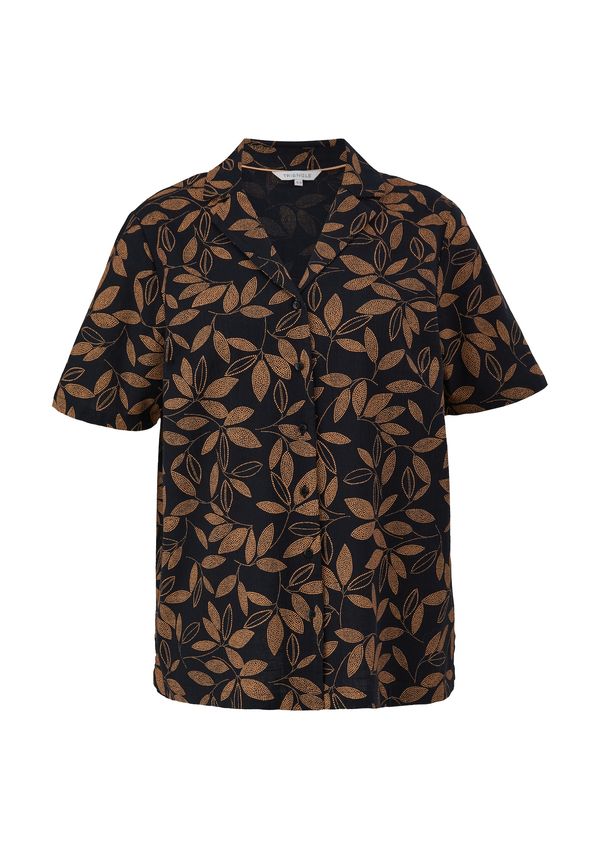 TRIANGLE TRIANGLE Блуза  кафяво / черно