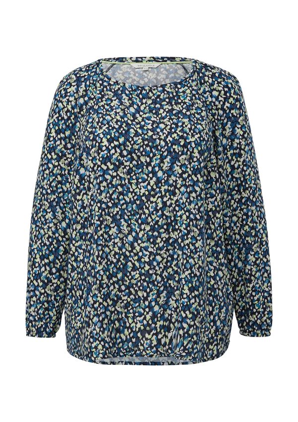 TRIANGLE TRIANGLE Блуза  синьо / нейви синьо / светлозелено / бяло