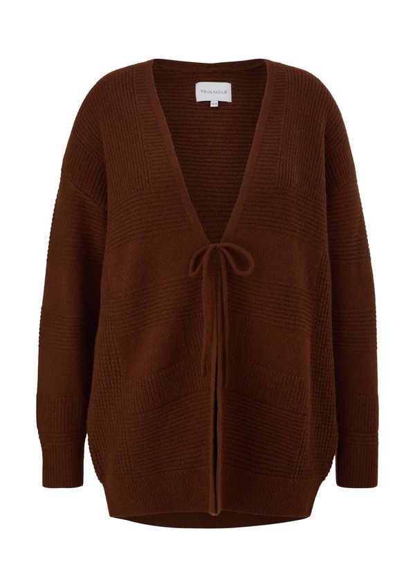 TRIANGLE TRIANGLE Плетена жилетка  кафяво