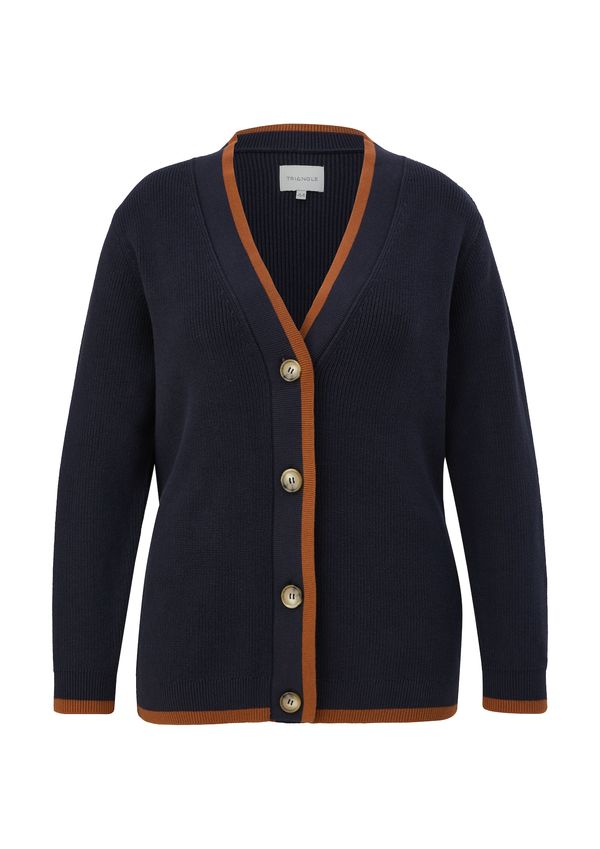 TRIANGLE TRIANGLE Плетена жилетка  нейви синьо / кафяво