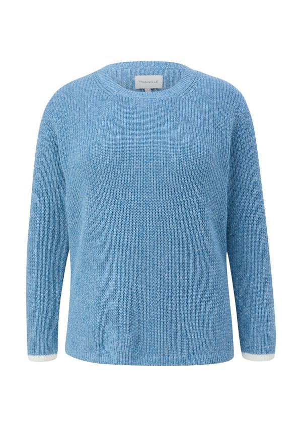 TRIANGLE TRIANGLE Пуловер  лазурно синьо / бяло
