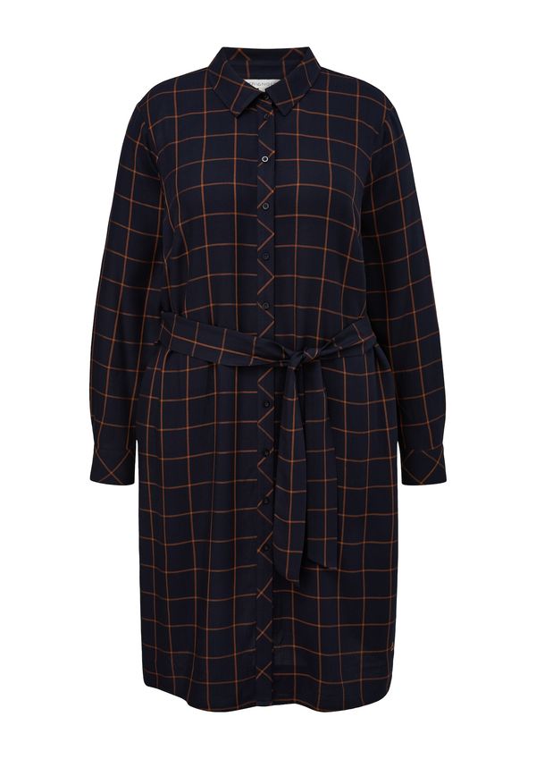 TRIANGLE TRIANGLE Рокля тип риза  нейви синьо / кафяво