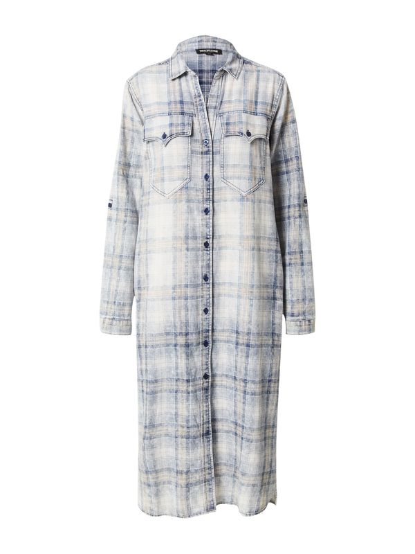 True Religion True Religion Рокля тип риза  син деним / таупе сиво / бяло