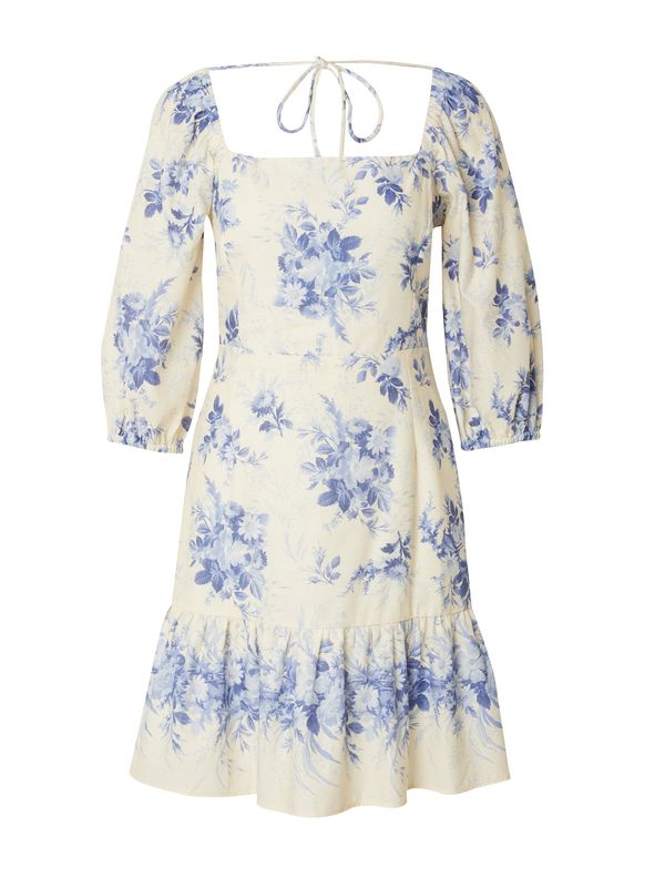 Twinset Twinset Рокля  бежово / опушено синьо / светлосиньо