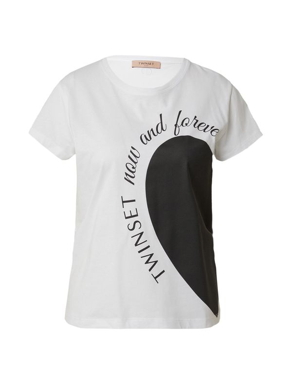 Twinset Twinset Тениска  черно / бяло