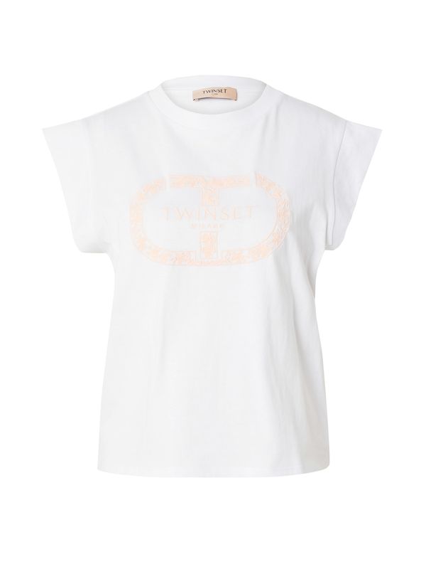 Twinset Twinset Тениска  пастелно розово / бяло