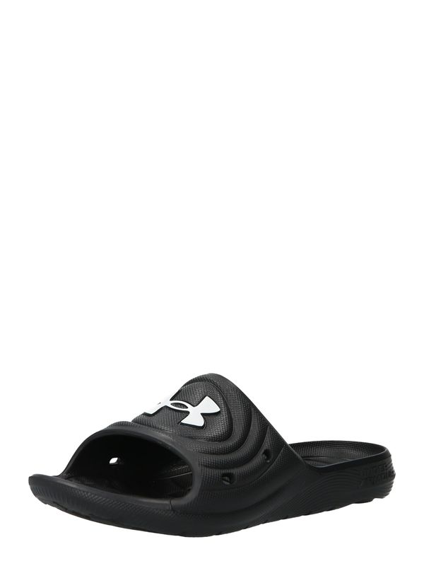 UNDER ARMOUR UNDER ARMOUR Чехли за плаж/баня 'Locker'  черно / бяло