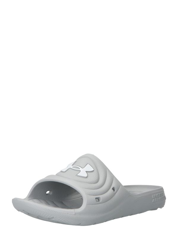 UNDER ARMOUR UNDER ARMOUR Чехли за плаж/баня 'Locker'  сиво / бяло