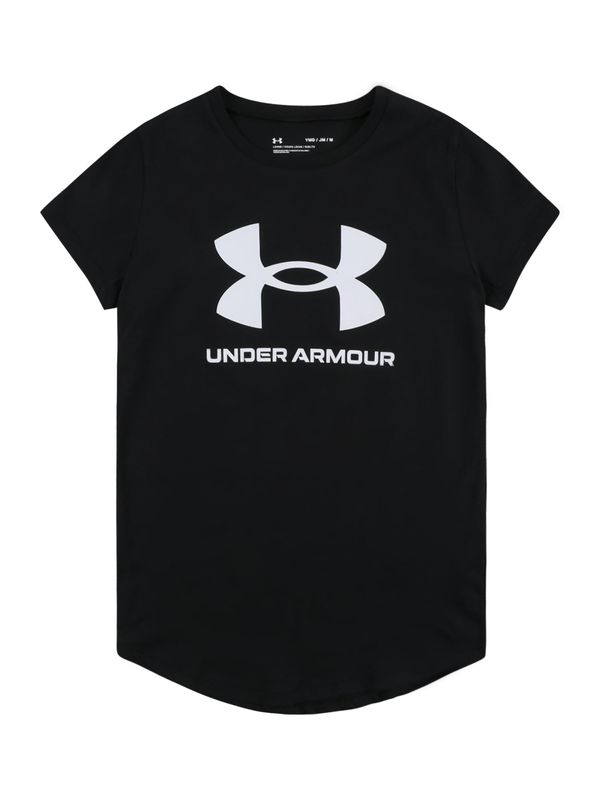 UNDER ARMOUR UNDER ARMOUR Функционална тениска  черно / бяло
