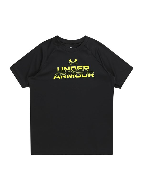 UNDER ARMOUR UNDER ARMOUR Функционална тениска 'Tech Split'  жълто / черно
