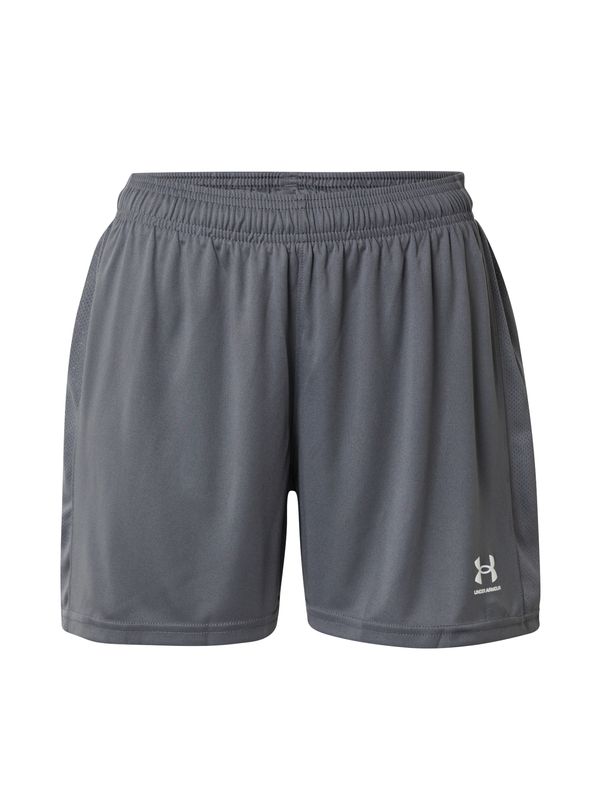 UNDER ARMOUR UNDER ARMOUR Спортен панталон 'Challenger'  сиво / бяло