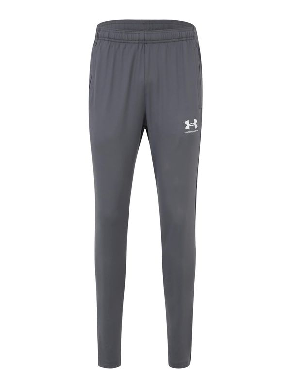 UNDER ARMOUR UNDER ARMOUR Спортен панталон 'Challenger '  тъмносиво / бяло