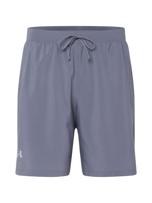 UNDER ARMOUR UNDER ARMOUR Спортен панталон 'LAUNCH 7'  тъмносиво / бяло