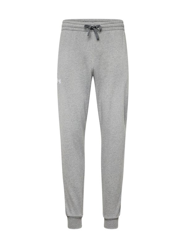 UNDER ARMOUR UNDER ARMOUR Спортен панталон 'Rival'  сив меланж / бяло