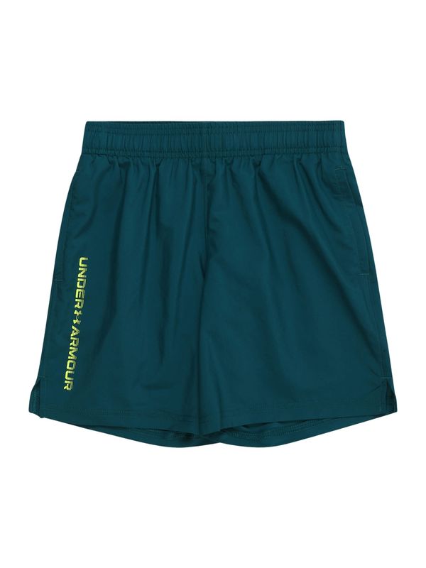 UNDER ARMOUR UNDER ARMOUR Спортен панталон 'Woven'  лимоненожълто / елхово зелено