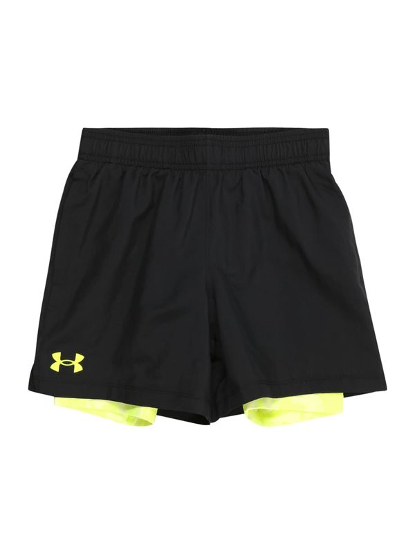 UNDER ARMOUR UNDER ARMOUR Спортен панталон 'Woven'  неоново зелено / черно