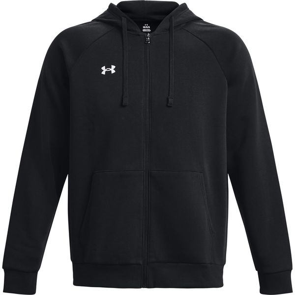 UNDER ARMOUR UNDER ARMOUR Спортна жилетка с качулка 'Rival'  черно / бяло