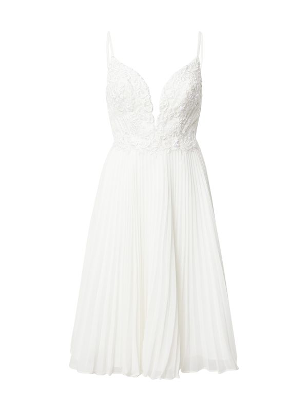 Unique Unique Рокля за коктейл  кремаво