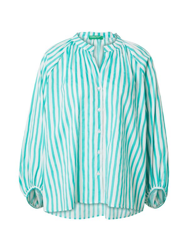 UNITED COLORS OF BENETTON UNITED COLORS OF BENETTON Блуза  нефритено зелено / бяло