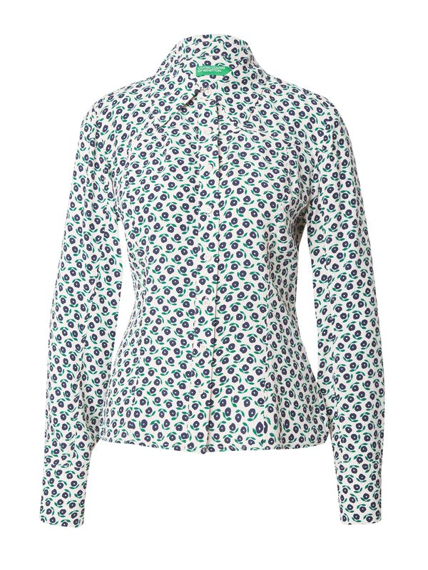 UNITED COLORS OF BENETTON UNITED COLORS OF BENETTON Блуза  нейви синьо / тревнозелено / бяло