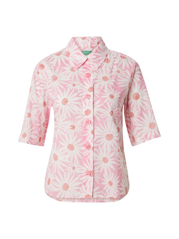 UNITED COLORS OF BENETTON UNITED COLORS OF BENETTON Блуза  тъмнооранжево / светлорозово / бяло