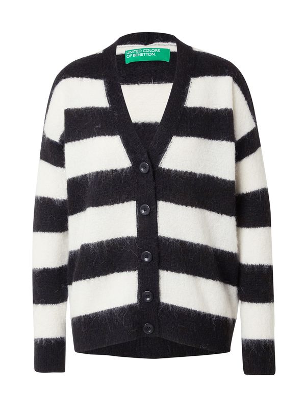 UNITED COLORS OF BENETTON UNITED COLORS OF BENETTON Плетена жилетка  черно / бяло