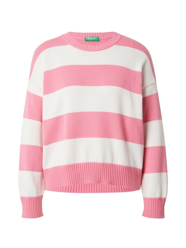 UNITED COLORS OF BENETTON UNITED COLORS OF BENETTON Пуловер  бледорозово / бяло