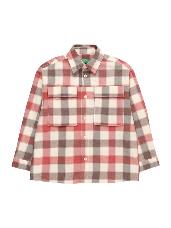 UNITED COLORS OF BENETTON UNITED COLORS OF BENETTON Риза  кремаво / таупе сиво / червено