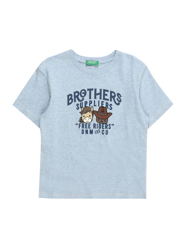 UNITED COLORS OF BENETTON UNITED COLORS OF BENETTON Тениска  бежово / светлосиньо / тъмносиньо / кафяво