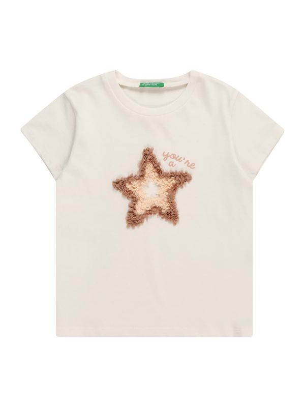 UNITED COLORS OF BENETTON UNITED COLORS OF BENETTON Тениска  кремаво / цвят "пясък" / кафяво