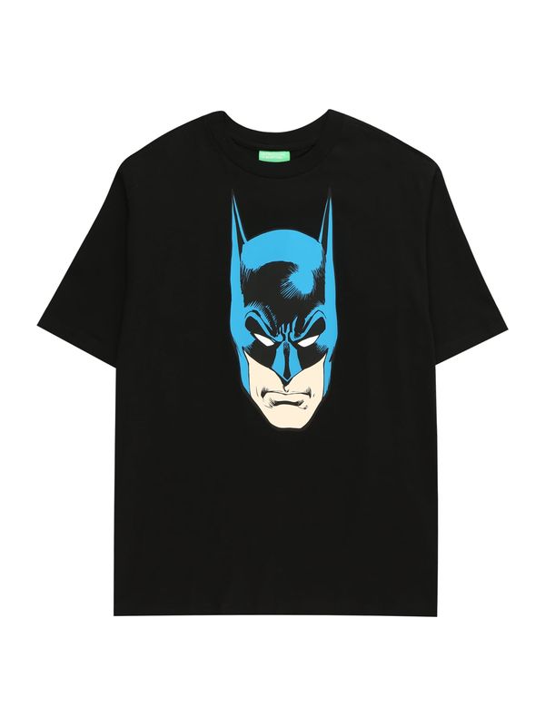 UNITED COLORS OF BENETTON UNITED COLORS OF BENETTON Тениска  лазурно синьо / черно / бял памук