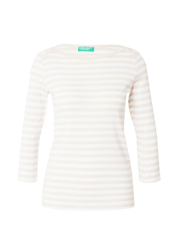 UNITED COLORS OF BENETTON UNITED COLORS OF BENETTON Тениска  светлобежово / бяло