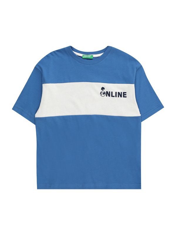 UNITED COLORS OF BENETTON UNITED COLORS OF BENETTON Тениска  светлосиньо / черно / бяло