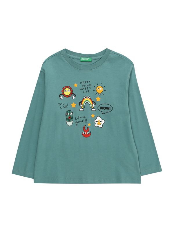 UNITED COLORS OF BENETTON UNITED COLORS OF BENETTON Тениска  жълто / петрол / тъмночервено / бяло