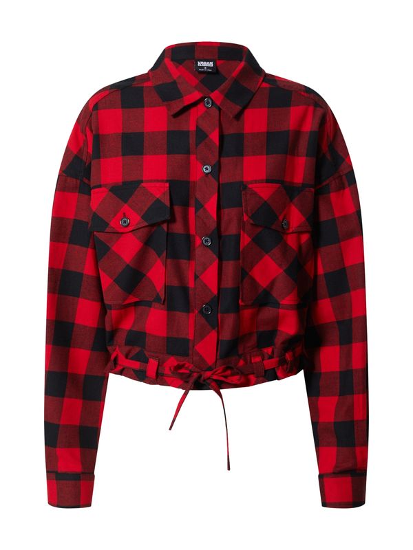 Urban Classics Urban Classics Блуза  червено / черно