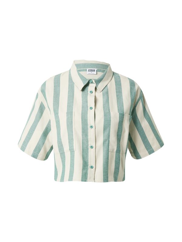 Urban Classics Urban Classics Блуза  кремаво / зелено