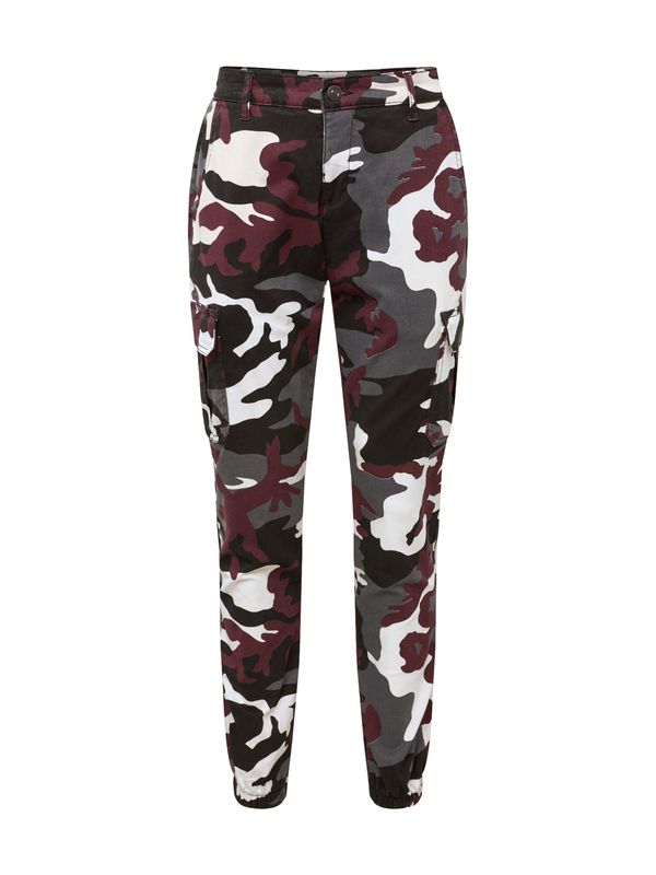 Urban Classics Urban Classics Карго панталон  сиво / винено червено / черно / бяло