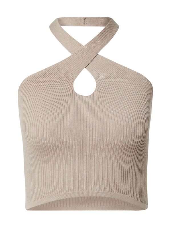 Urban Classics Urban Classics Плетен топ  сиво-бежово