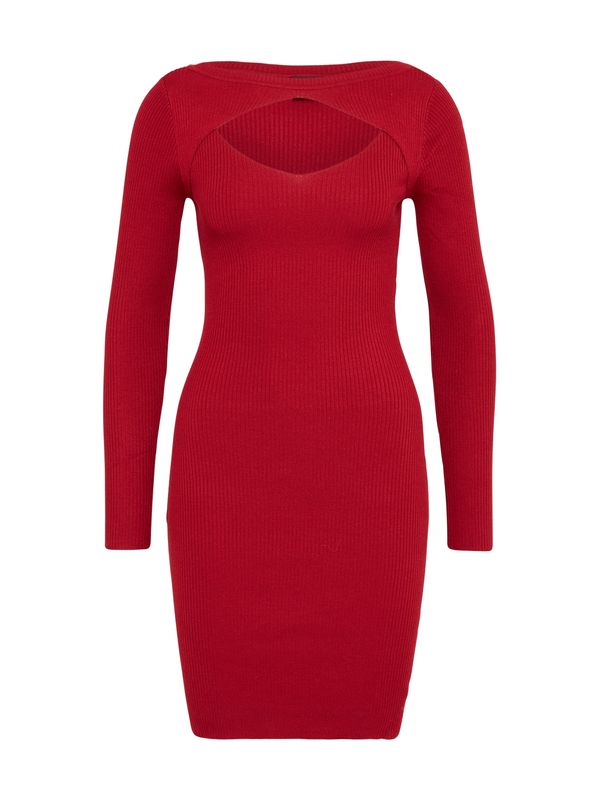 Urban Classics Urban Classics Плетена рокля  бургундово червено