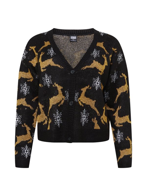 Urban Classics Urban Classics Плетена жилетка  светлобежово / черно / бяло