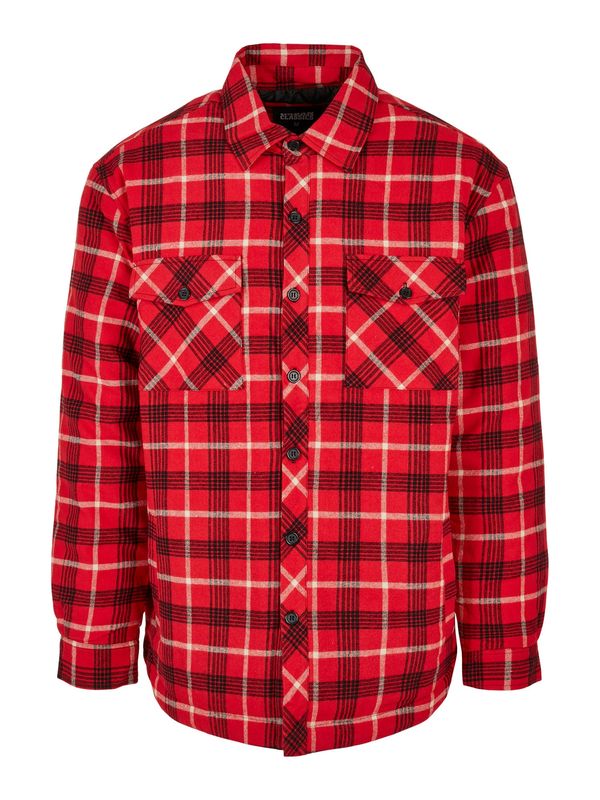 Urban Classics Urban Classics Преходно яке  червено / черно / бял памук