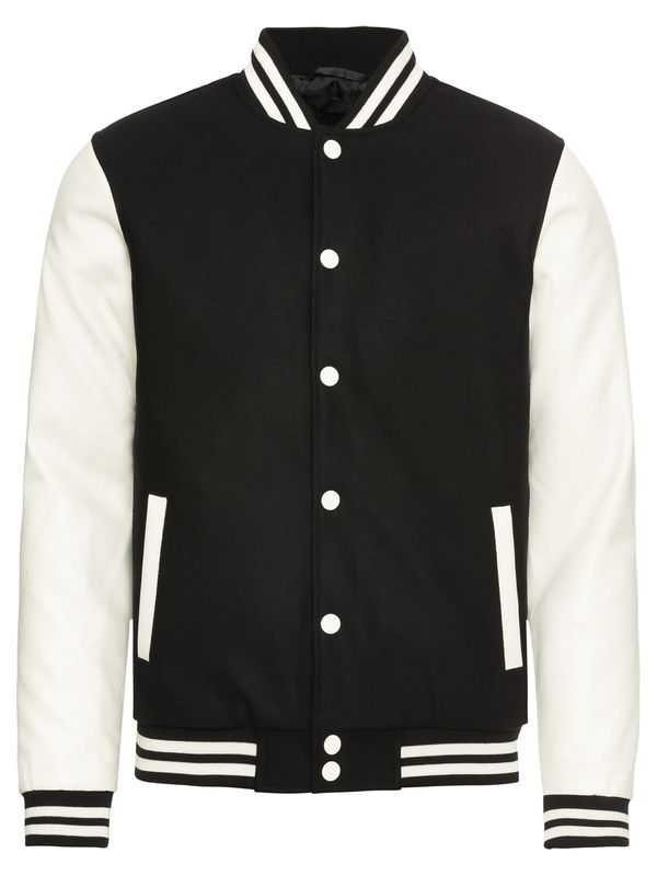 Urban Classics Urban Classics Преходно яке 'Oldschool'  черно / бяло