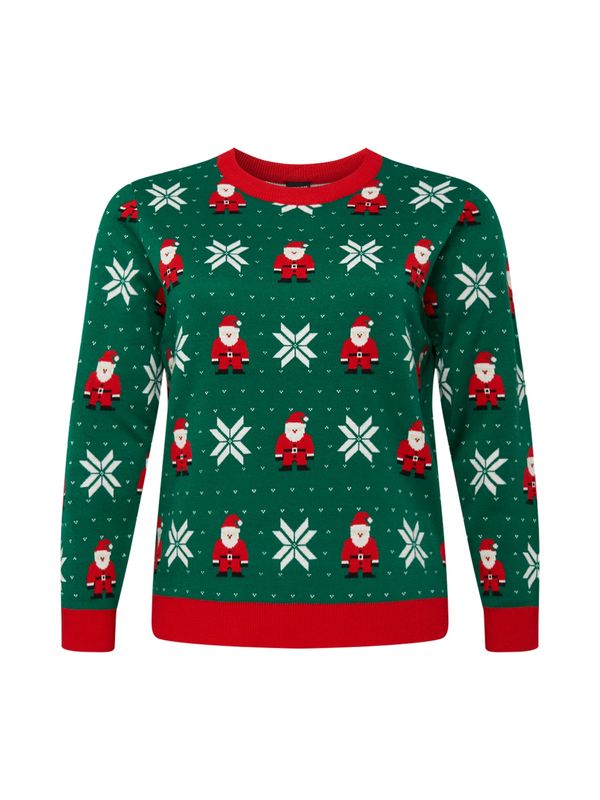 Urban Classics Urban Classics Пуловер  жълто / елхово зелено / червено / бяло