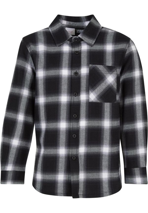 Urban Classics Urban Classics Риза  антрацитно черно / черно / бяло