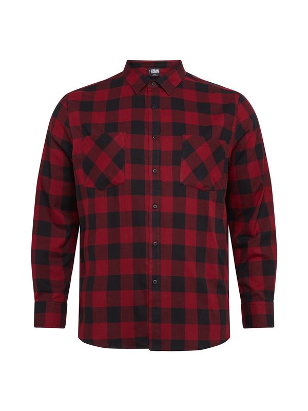 Urban Classics Urban Classics Риза  бургундово червено / черно